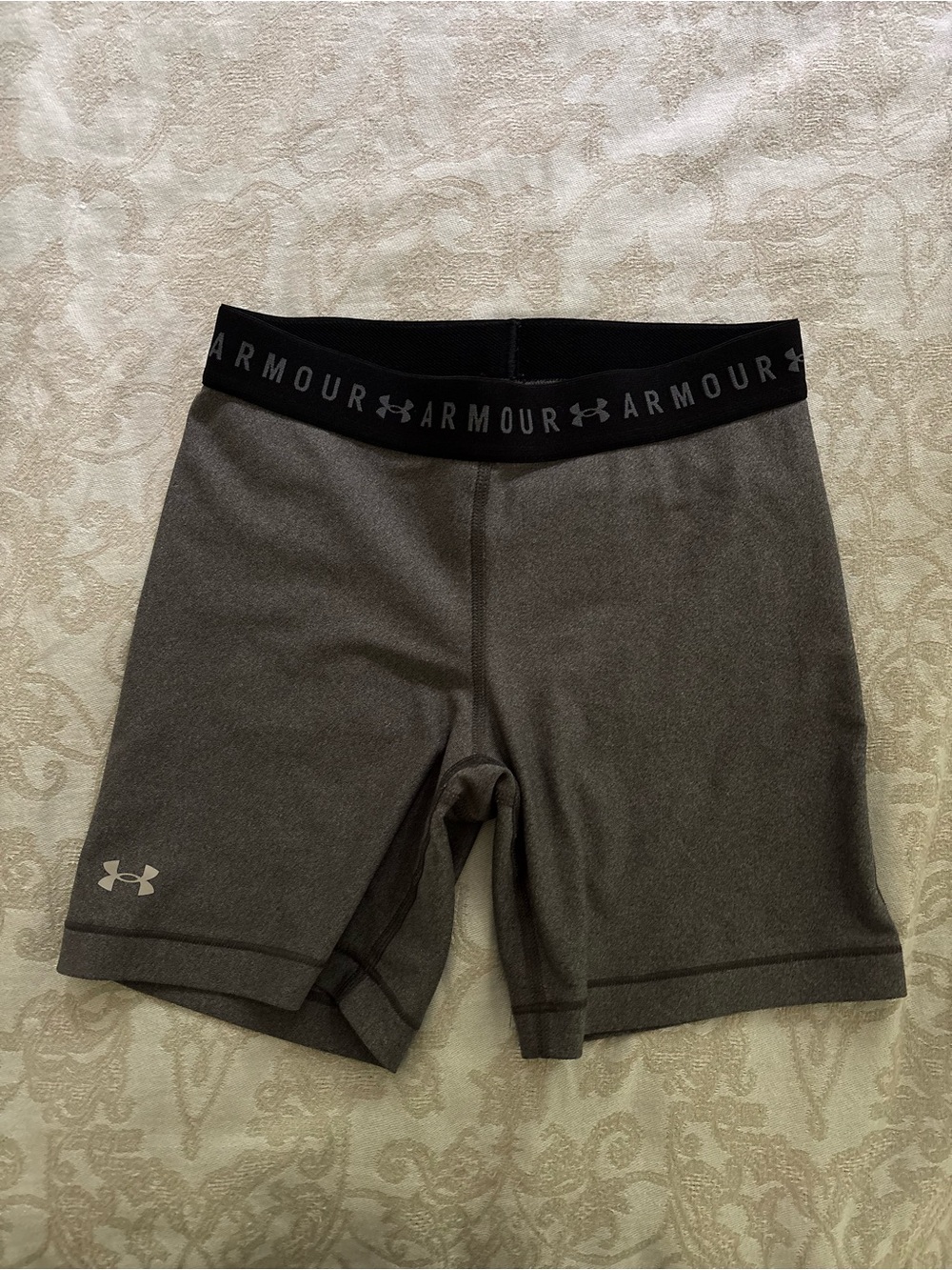 Under Armour Black and Gray HeatGear Compression Shorts